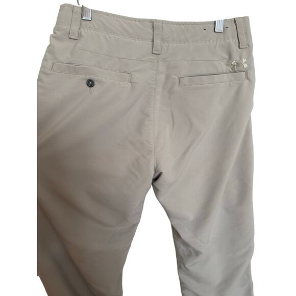 Under Armour Match Play Pants Men’s 32x32 Khaki Tan Performance Golf Casual Tech - Picture 5 of 6